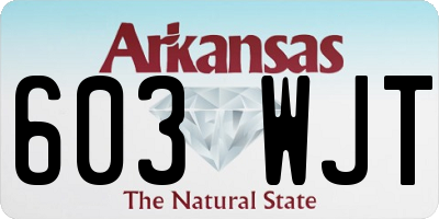 AR license plate 603WJT
