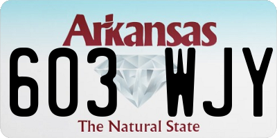 AR license plate 603WJY