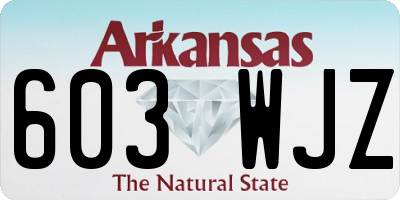 AR license plate 603WJZ