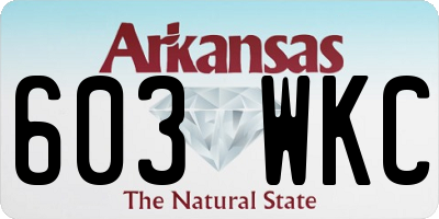 AR license plate 603WKC