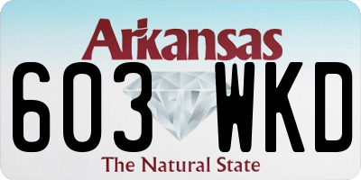 AR license plate 603WKD
