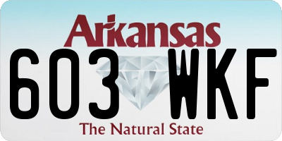 AR license plate 603WKF