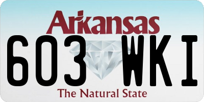 AR license plate 603WKI