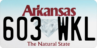 AR license plate 603WKL