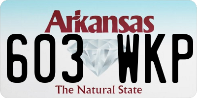 AR license plate 603WKP