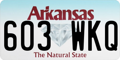 AR license plate 603WKQ
