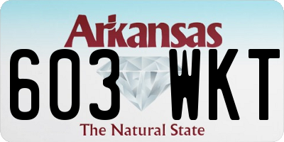 AR license plate 603WKT