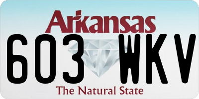 AR license plate 603WKV