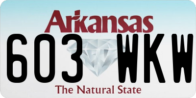 AR license plate 603WKW