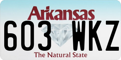 AR license plate 603WKZ