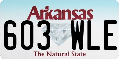 AR license plate 603WLE