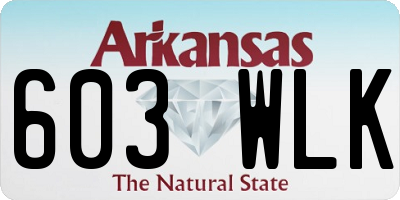 AR license plate 603WLK