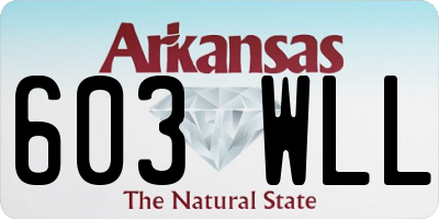 AR license plate 603WLL