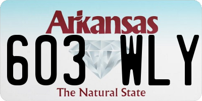 AR license plate 603WLY