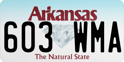 AR license plate 603WMA