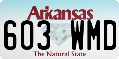 AR license plate 603WMD