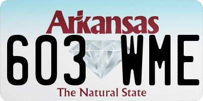 AR license plate 603WME
