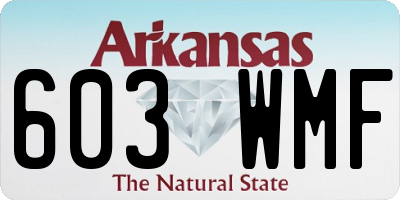 AR license plate 603WMF