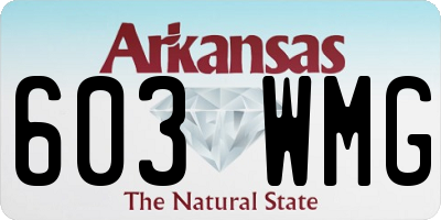 AR license plate 603WMG