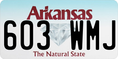 AR license plate 603WMJ