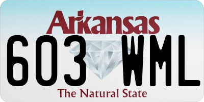 AR license plate 603WML
