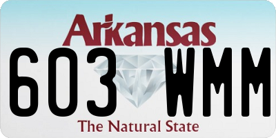 AR license plate 603WMM