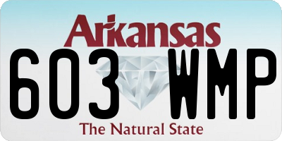 AR license plate 603WMP