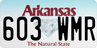 AR license plate 603WMR