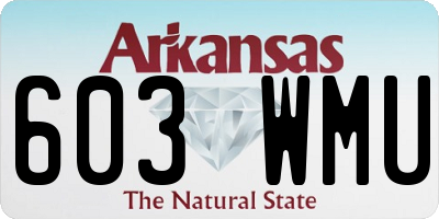 AR license plate 603WMU
