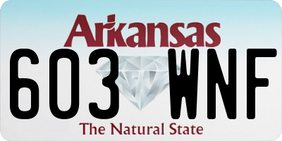AR license plate 603WNF