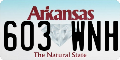 AR license plate 603WNH
