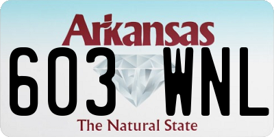AR license plate 603WNL