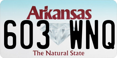 AR license plate 603WNQ