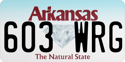 AR license plate 603WRG