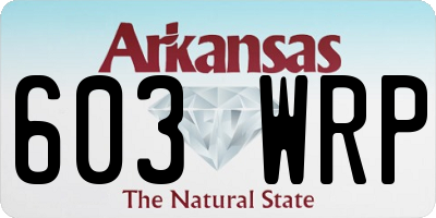 AR license plate 603WRP