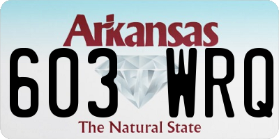 AR license plate 603WRQ