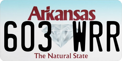 AR license plate 603WRR