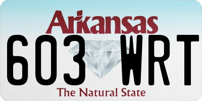 AR license plate 603WRT