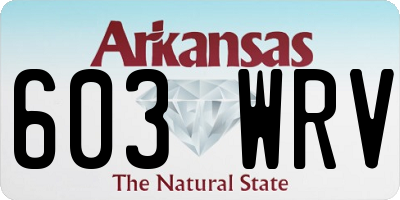AR license plate 603WRV