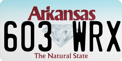 AR license plate 603WRX