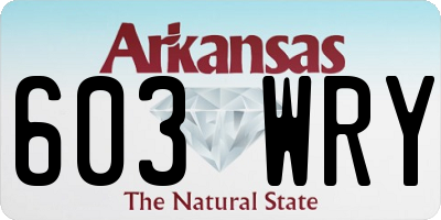AR license plate 603WRY