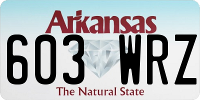 AR license plate 603WRZ