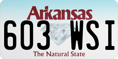 AR license plate 603WSI