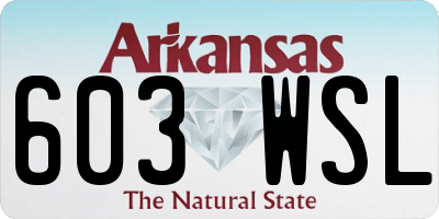 AR license plate 603WSL