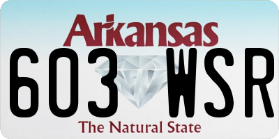 AR license plate 603WSR