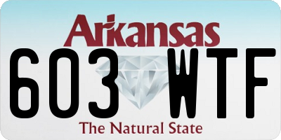 AR license plate 603WTF