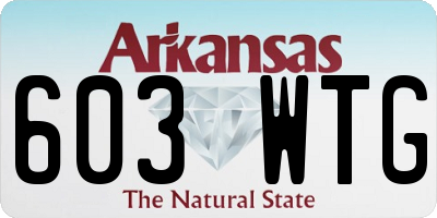 AR license plate 603WTG