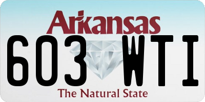 AR license plate 603WTI