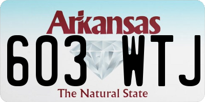 AR license plate 603WTJ