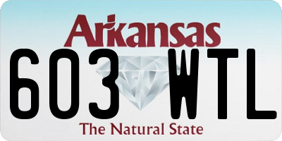 AR license plate 603WTL